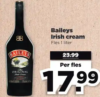 PLUS Baileys Irish creanm Fles 1 liter aanbieding