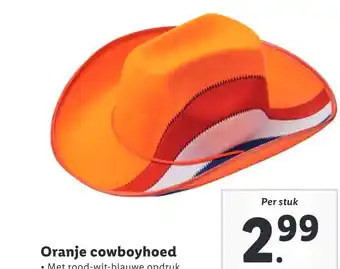 Lidl Oranje cowboyhoed aanbieding