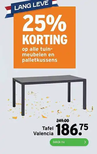 GAMMA Tafel Valencia aanbieding