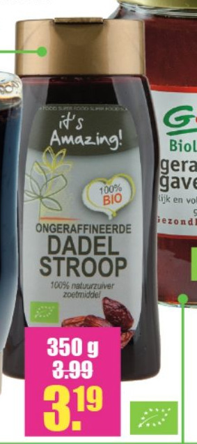 Gezond & Wel it's Amazing Bio Dadelstroop aanbieding