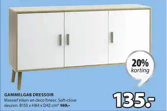 Jysk Gammelgab Dressoir 20% Korting aanbieding