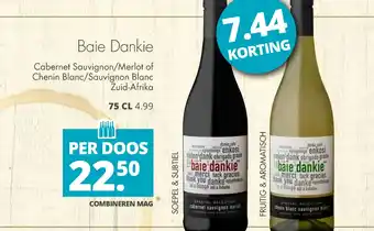 Mitra Baie Dankie Cabernet Sauvignon/Merlot of henin Blanc/Sauvignon Blanc aanbieding