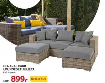 Praxis CENTRAL PARK LOUNGESET JULIETA Incl. kussens. aanbieding