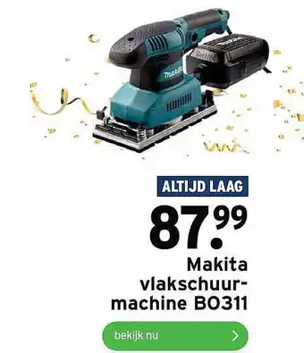 GAMMA Makita Vlakschuurmachine BO311 aanbieding