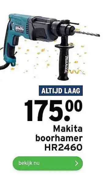 GAMMA Makita Boorhamer HR2460 aanbieding