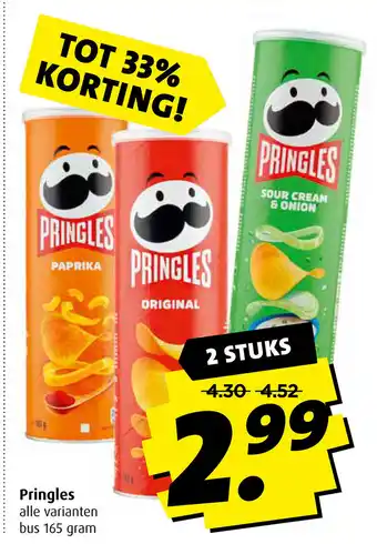 Boni Pringles 165g aanbieding