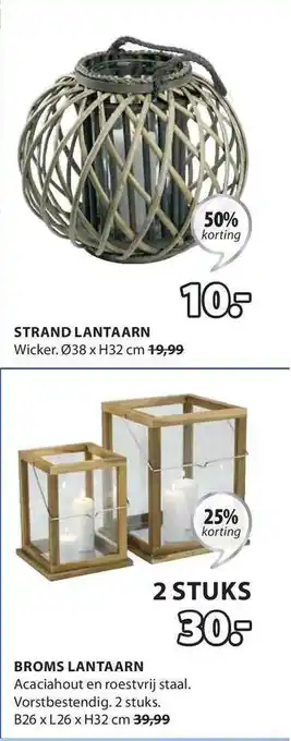 Jysk Strand Lantaarn Of Broms Lantaarn 25% - 50% Korting aanbieding