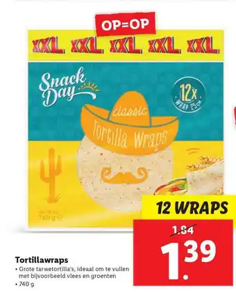 Lidl Snack Day Tortillawraps aanbieding