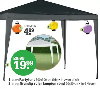 Marskramer 101-1974 Partytent 300x300 cm (Ixb) • In zwart of wit aanbieding