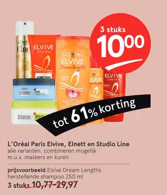 Etos L'Oréal Paris Elvive, Elnett en Studio Line aanbieding