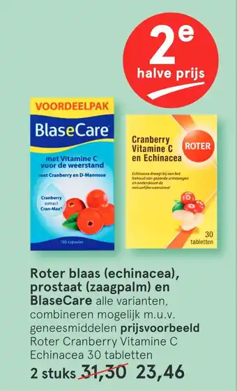 Etos Roter blaas (echinacea), prostaat (zaagpalm) en BlaseCare alle varianten, aanbieding