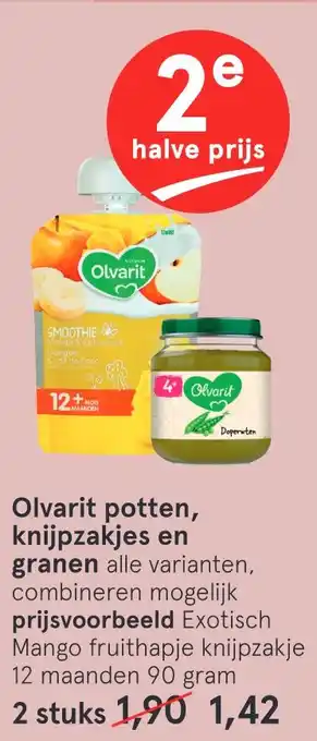 Etos Olvarit potten, knijpzakjes en granen aanbieding