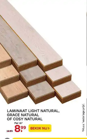 Praxis Laminaat Light Natural, Grace Natural Of Cosy Natural aanbieding