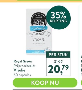 Holland & Barrett Royal Green Visolie 60 capsules aanbieding