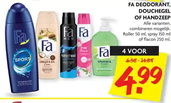 Dekamarkt Fa deodorant, douchegel of handzeep aanbieding