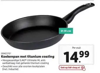 Lidl Ernesto Koekenpan Met Titanium Coating aanbieding