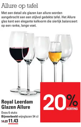 Sligro Royal Leerdam Glazen Allure 6st aanbieding