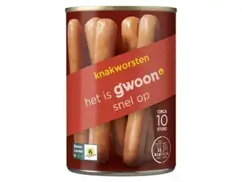 Hoogvliet G'woon Knakworsten aanbieding