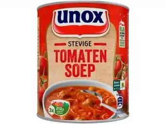 Hoogvliet Unox Soep in blik stevige tomatensoep aanbieding