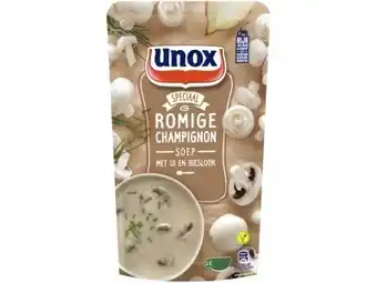 Hoogvliet Unox Soep in zak speciaal romige champignon met ui en bieslook aanbieding