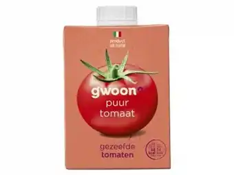 Hoogvliet G'woon Gezeefde tomaten aanbieding