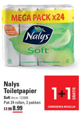 Sligro Nalys toiletpapier Soft 2*24 rollen aanbieding