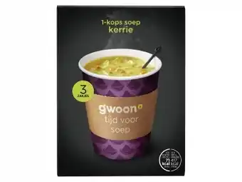 Hoogvliet G'woon 1-kopssoep kerrie aanbieding