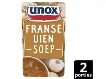 Hoogvliet Unox Soep in zak speciaal Franse uiensoep aanbieding