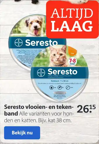 Boerenbond Seresto vlooien- en tekenband aanbieding