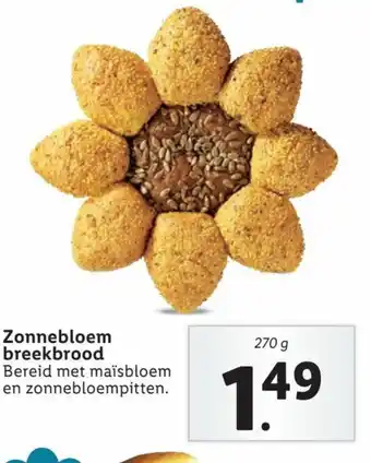 Lidl Zonnebloem breekbrood 270g aanbieding