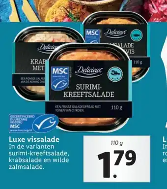 Lidl Luxe vissalade 110g aanbieding