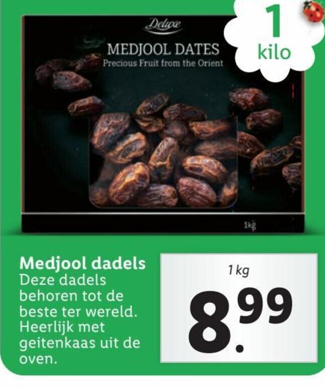 Medjool dadels 1kg aanbieding bij Lidl