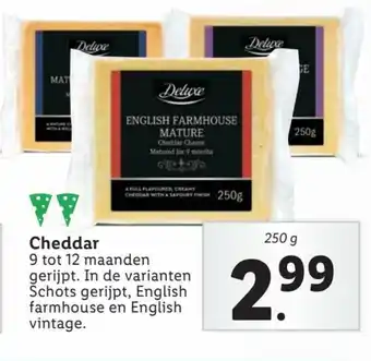 Lidl Cheddar 250g aanbieding