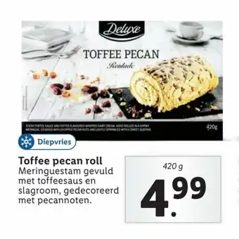 Lidl Toffee pecan roll 420g aanbieding