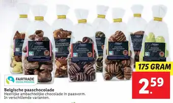 Lidl Belgische paaschocolade 175 gram aanbieding