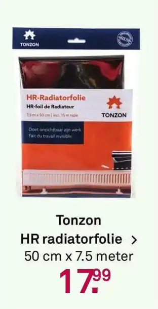 Karwei Tonzon HR radiatorfolie 50 cm x 7.5 meter aanbieding