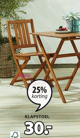 Jysk Klapstoel aanbieding