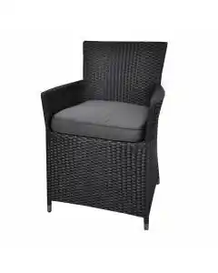 Heuts Tuinstoel wicker "Samos" zwart aanbieding