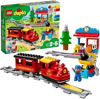 Amazon LEGO 10874 DUPLO Town Stoomtrein voor peuters, Licht en geluid, Speelgoed met Push & Go... aanbieding