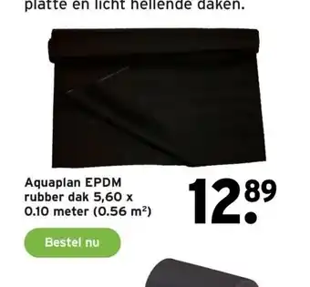 GAMMA Aquaplan EPDM rubber dak 5,60 x 0.10 meter aanbieding