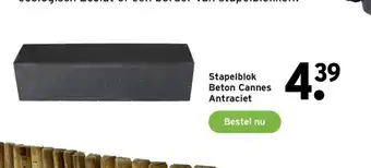 GAMMA Stapelblok Beton Cannes Antraciet aanbieding