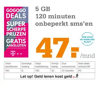 Telecombinatie T-mobile aanbieding