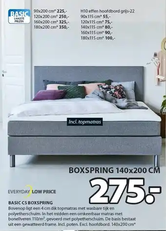 Jysk Everyday low price basic c5 boxspring aanbieding