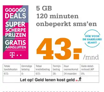 Telecombinatie T-mobile aanbieding