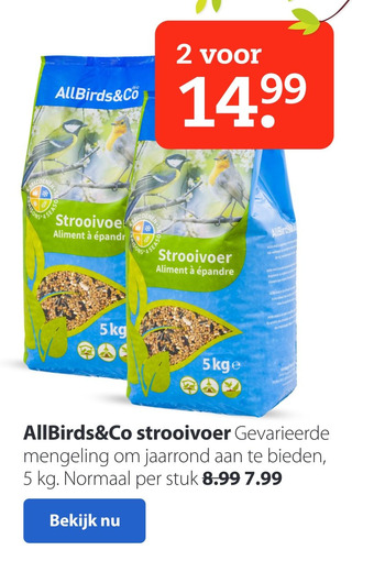 Pets Place AllBirds&Co strooivoer aanbieding