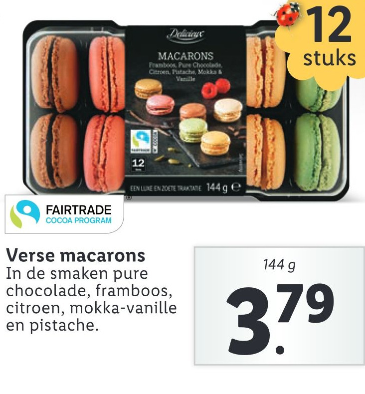 Verse macarons In de smaken pure chocolade, framboos, citroen, mokka ...