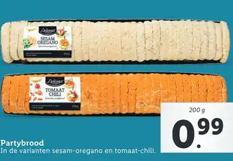 Lidl Partybrood In de varianten sesam-oregano en tomaat-chili. aanbieding