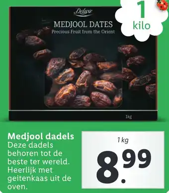 Lidl Medjool dadels Deze dadels behoren tot de beste ter wereld. Heerlijk met geitenkaas uit de oven. aanbieding