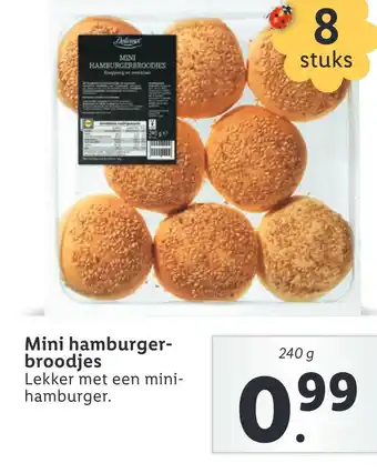 Lidl Mini hamburger- broodjes Lekker met een mini- hamburger. aanbieding