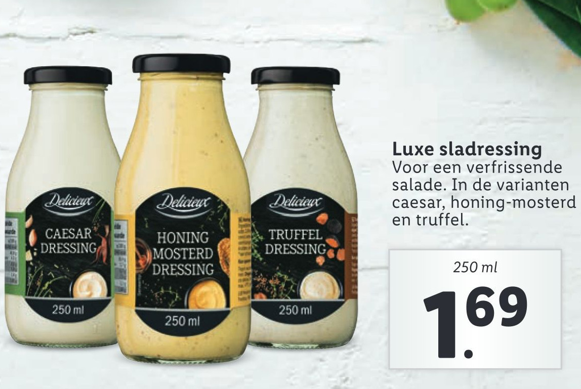 Luxe sladressing Voor een verfrissende salade. In de varianten caesar